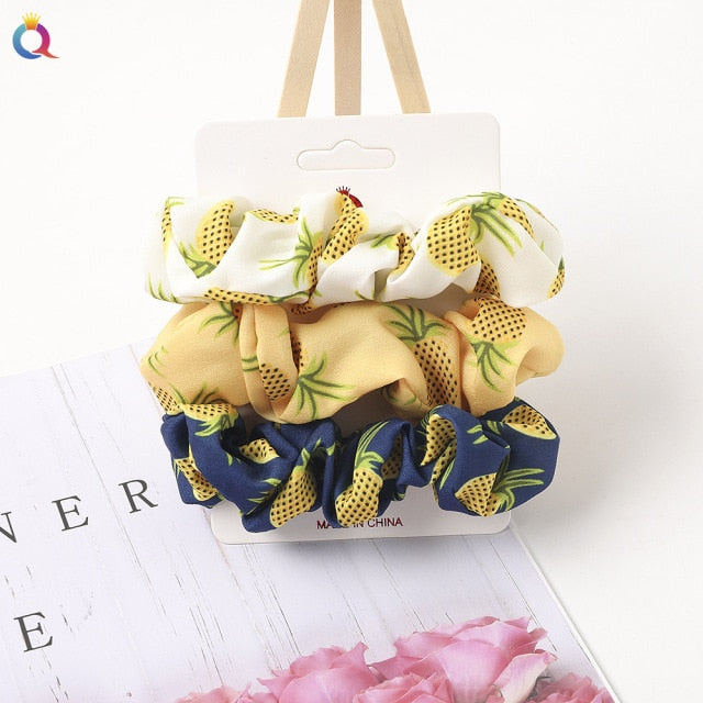 3PCS/1PC Vintage Velvet/Silk Scrunchies