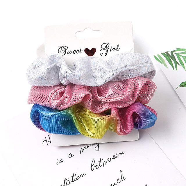 3PCS/1PC Vintage Velvet/Silk Scrunchies