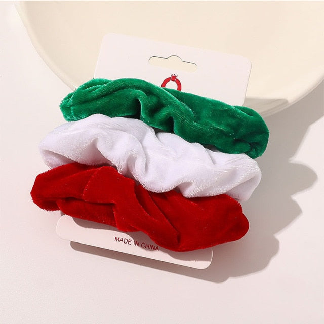 3PCS/1PC Vintage Velvet/Silk Scrunchies