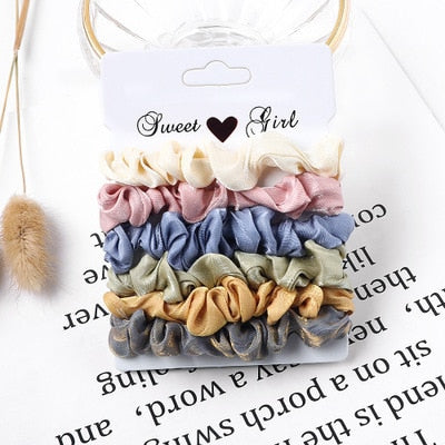 3PCS/1PC Vintage Velvet/Silk Scrunchies