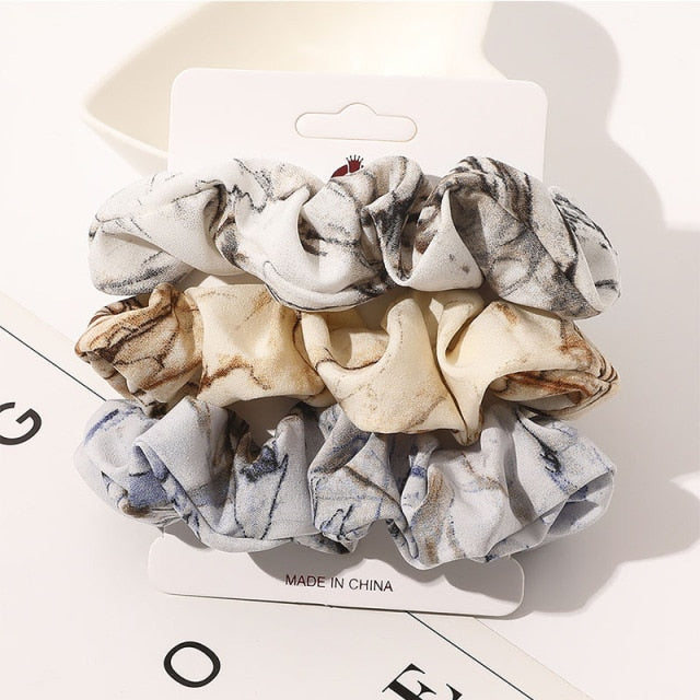 3PCS/1PC Vintage Velvet/Silk Scrunchies