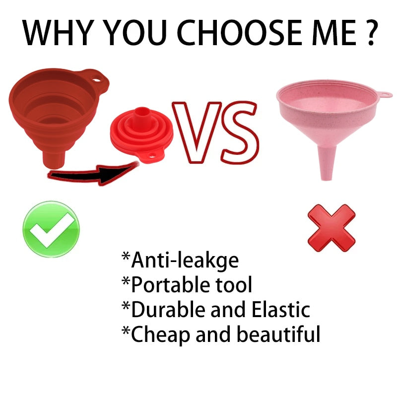 Liquid Fluid Change Fill Transfer Universal Collapsible Silicone