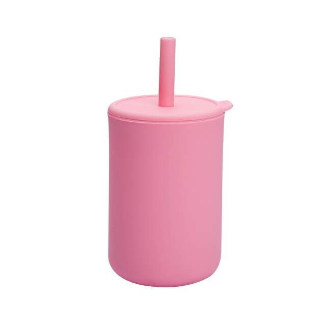 Silicone Cat Shaped Cup Learning Cup with Lid and Straw