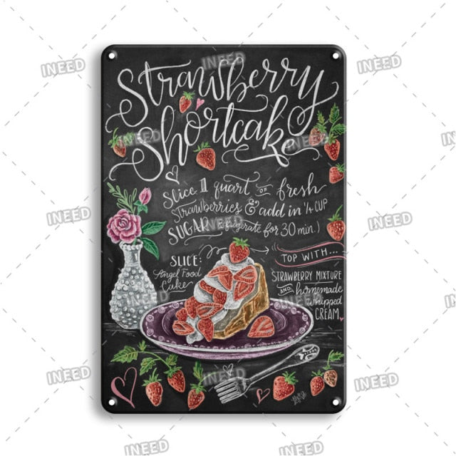 Delicate Cooking Metal Plate Tin Art