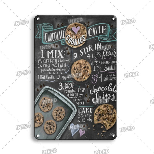 Delicate Cooking Metal Plate Tin Art