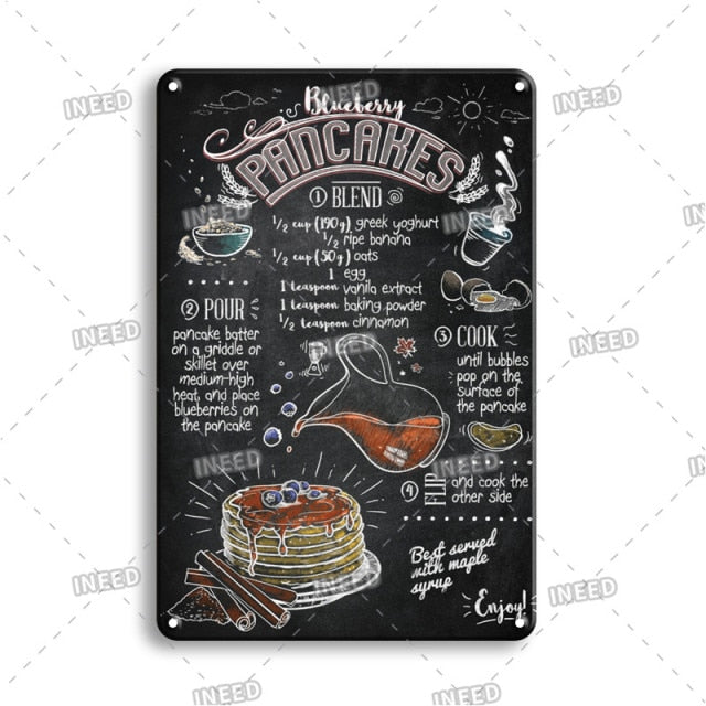 Delicate Cooking Metal Plate Tin Art