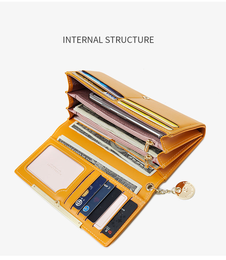 Multiple Color Luxury Leather Card Holder Wallet | Long Clutch