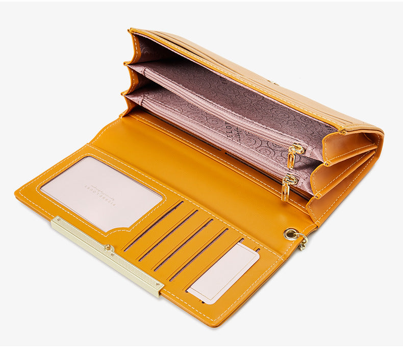 Multiple Color Luxury Leather Card Holder Wallet | Long Clutch