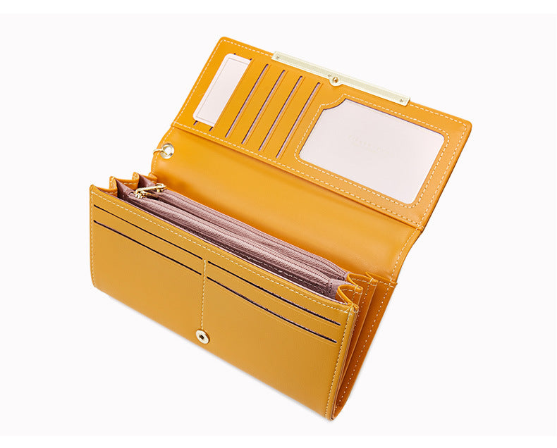 Multiple Color Luxury Leather Card Holder Wallet | Long Clutch