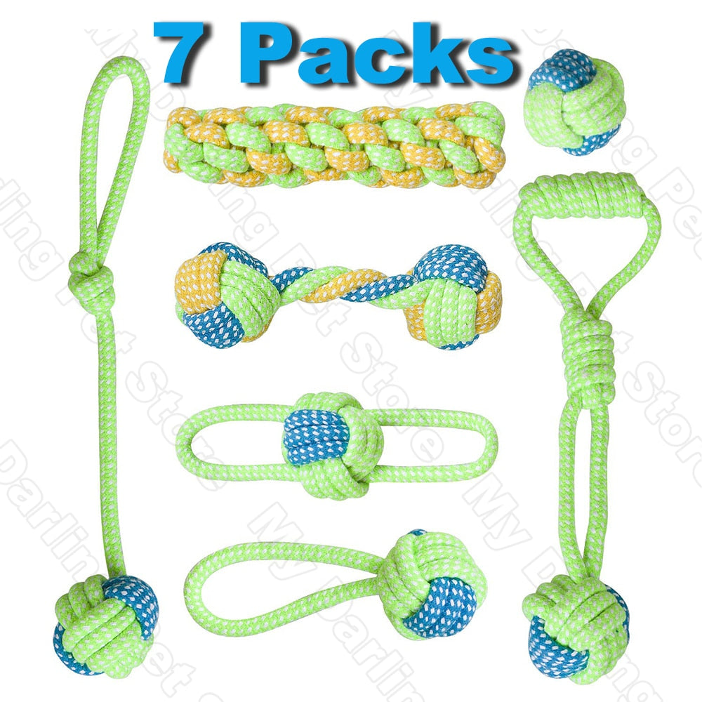 Various Sets of Dog Toys for Large and Small Dogs