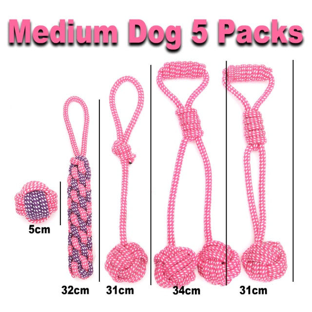 Various Sets of Dog Toys for Large and Small Dogs