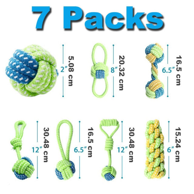 Various Sets of Dog Toys for Large and Small Dogs