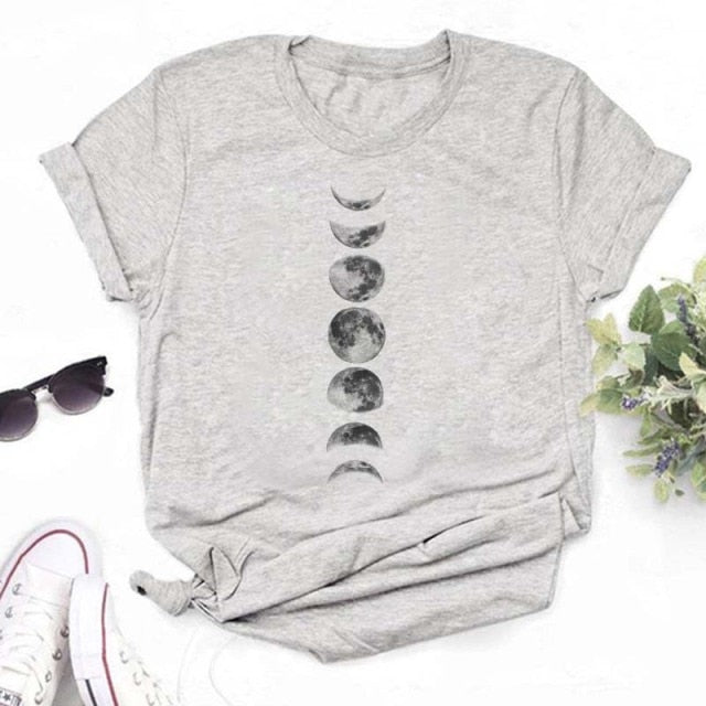 Print Casual Moon and Outdoor T Shirt Designs for Women
