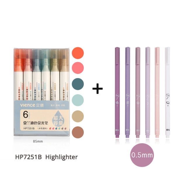 JIANWU 6pcs/set Gel Pens