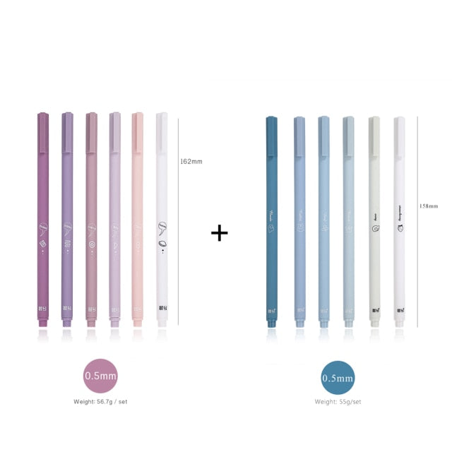 JIANWU 6pcs/set Gel Pens