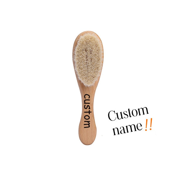 Natural Wooden Soft Hair Brush for NewBorn
