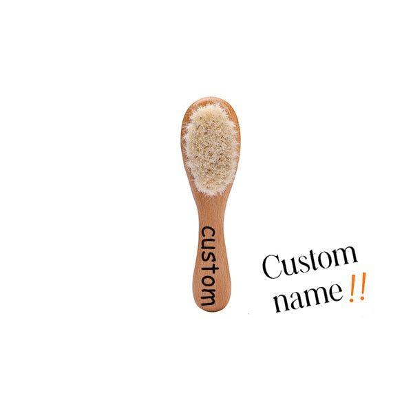Natural Wooden Soft Hair Brush for NewBorn