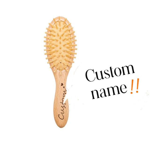 Natural Wooden Soft Hair Brush for NewBorn