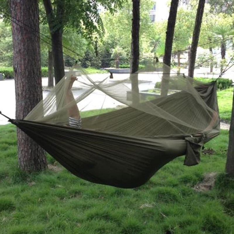1-2 Person Portable Outdoor Camping Hammock with Mosquito Net