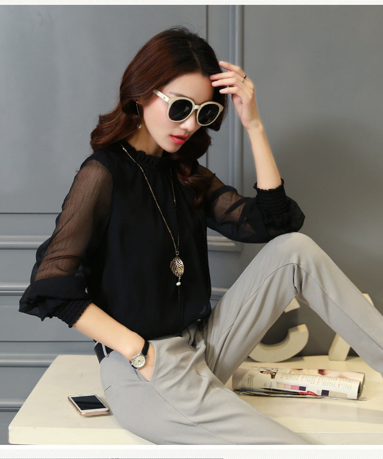 Chiffon Long Sleeve Blouse