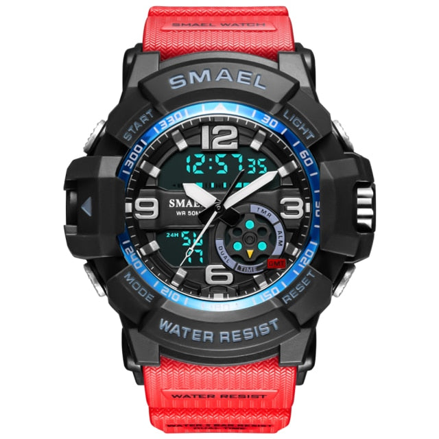 SMAEL Men 50m Waterproof LED Quartz Digital Sports Watches