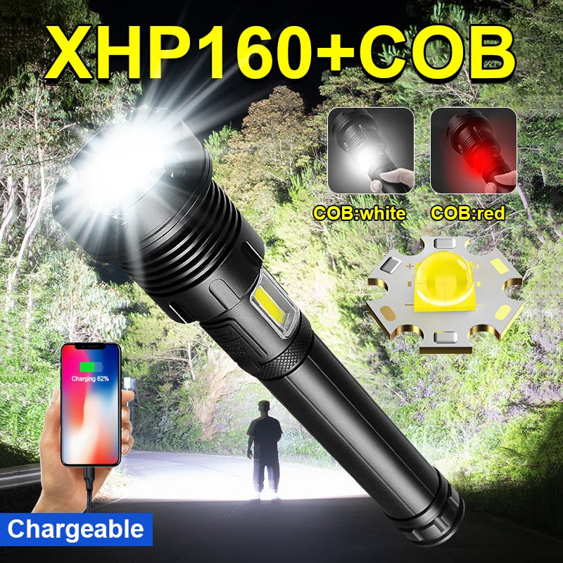 New XHP160 Most Powerful Led Flashlight
