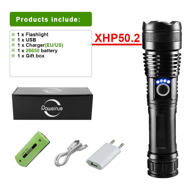 New XHP160 Most Powerful Led Flashlight