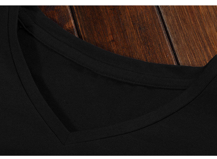Men Long Sleeve V Neck T Shirt