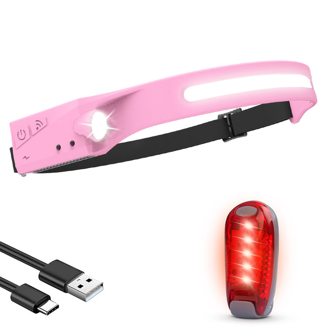 LED Headlamp Rechargeable Sensor Headlight with Built-in Battery