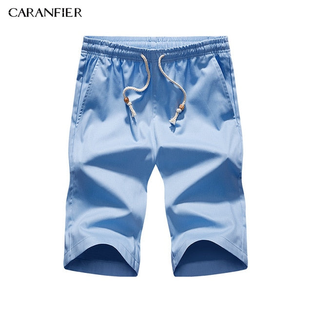 CARANFIER Summer Cotton Mens Shorts