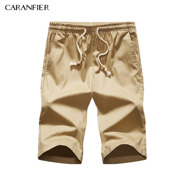CARANFIER Summer Cotton Mens Shorts