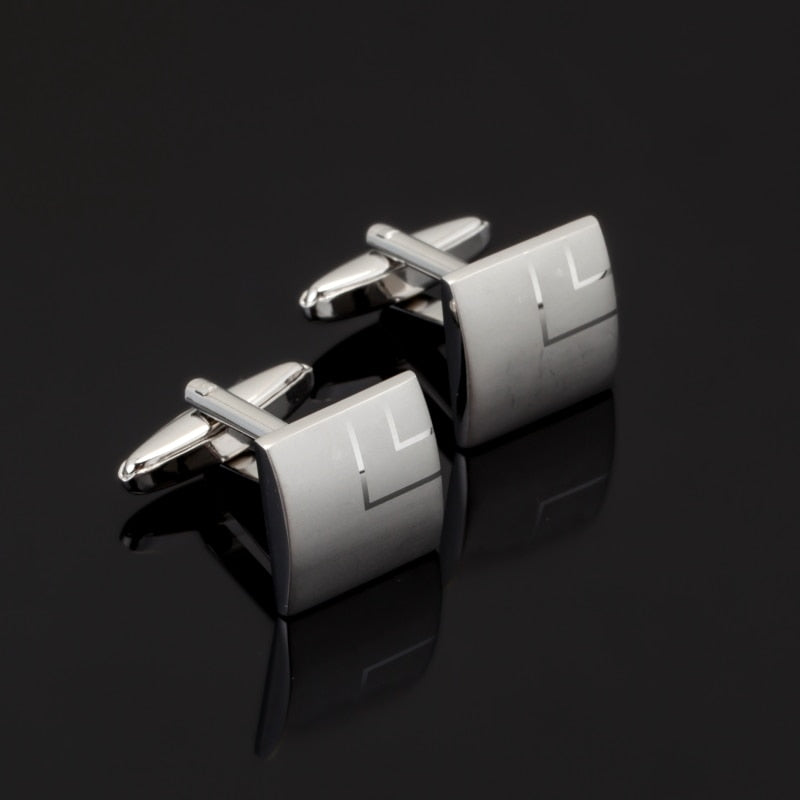Laser Engraved Check Sudoku Design Cufflink