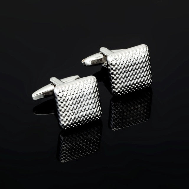 Laser Engraved Check Sudoku Design Cufflink