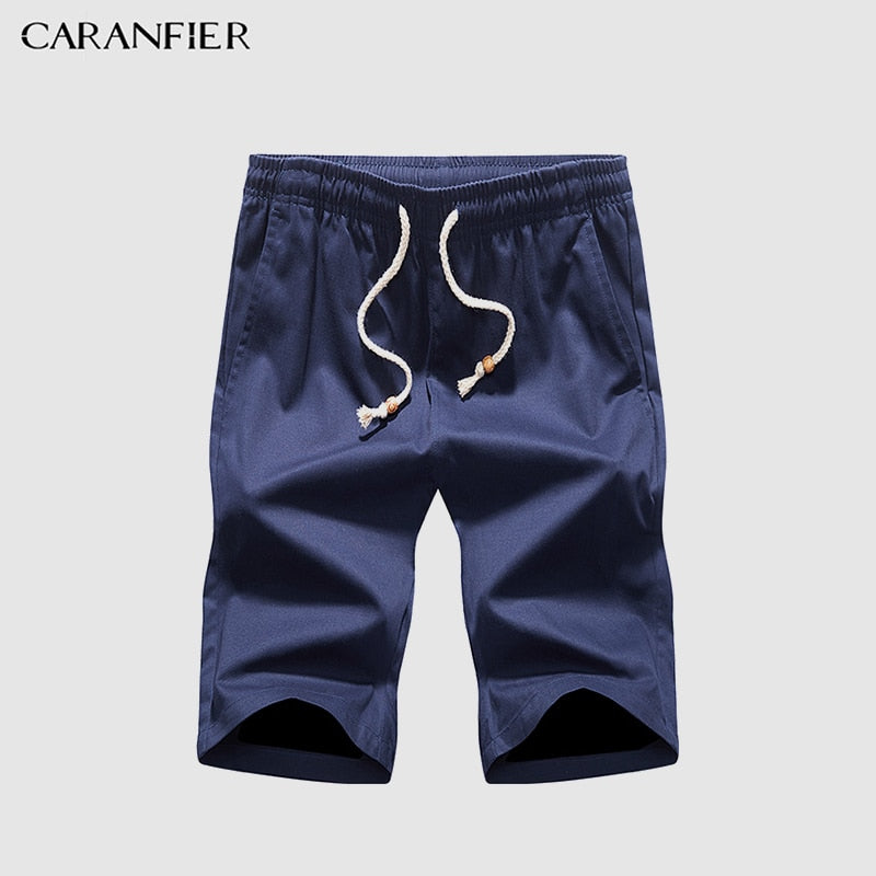 CARANFIER Summer Cotton Mens Shorts