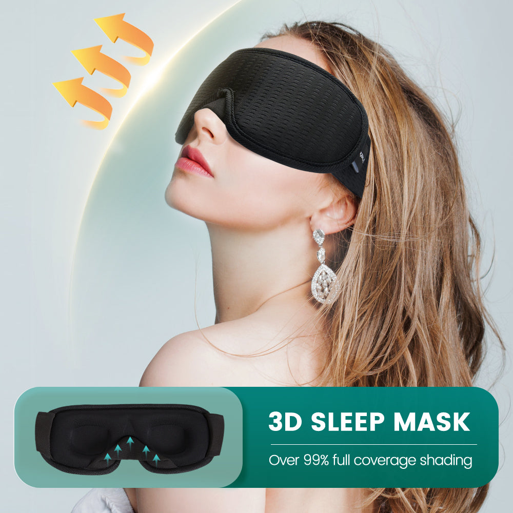 3D Breathable Sleeping Eye Mask Blocking Out Light