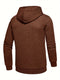 Men's Casual Waffle Pattern Pullover Hooded Sweatshirt With Kangaroo Pocket