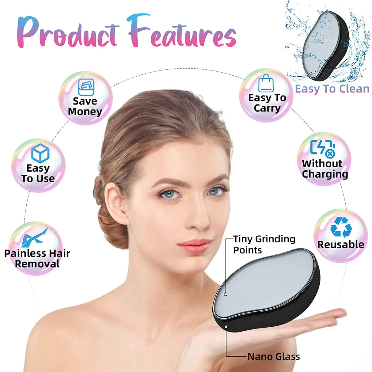 Nano Crystal Epilator For Painless And Safe Hair Remover