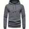 Men's Casual Waffle Pattern Pullover Hooded Sweatshirt With Kangaroo Pocket