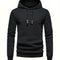 Men's Casual Waffle Pattern Pullover Hooded Sweatshirt With Kangaroo Pocket