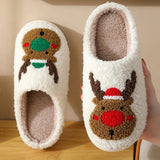 Women Or Men's Plush, Non-Slip Christmas Slippers.