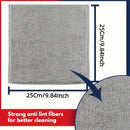 5/10/20/50/100pcs Gray Ultra-fine Absorbent Fiber Cleaning Cloth