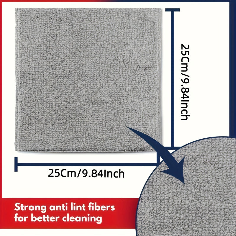 5/10/20/50/100pcs Gray Ultra-fine Absorbent Fiber Cleaning Cloth