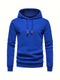 Men's Casual Waffle Pattern Pullover Hooded Sweatshirt With Kangaroo Pocket