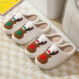 Women Or Men's Plush, Non-Slip Christmas Slippers.