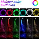 Led Multicolor Glowing Fiber Optic Disco Dance Light Whips with Multicolor Glowing light and 360° Swivel.