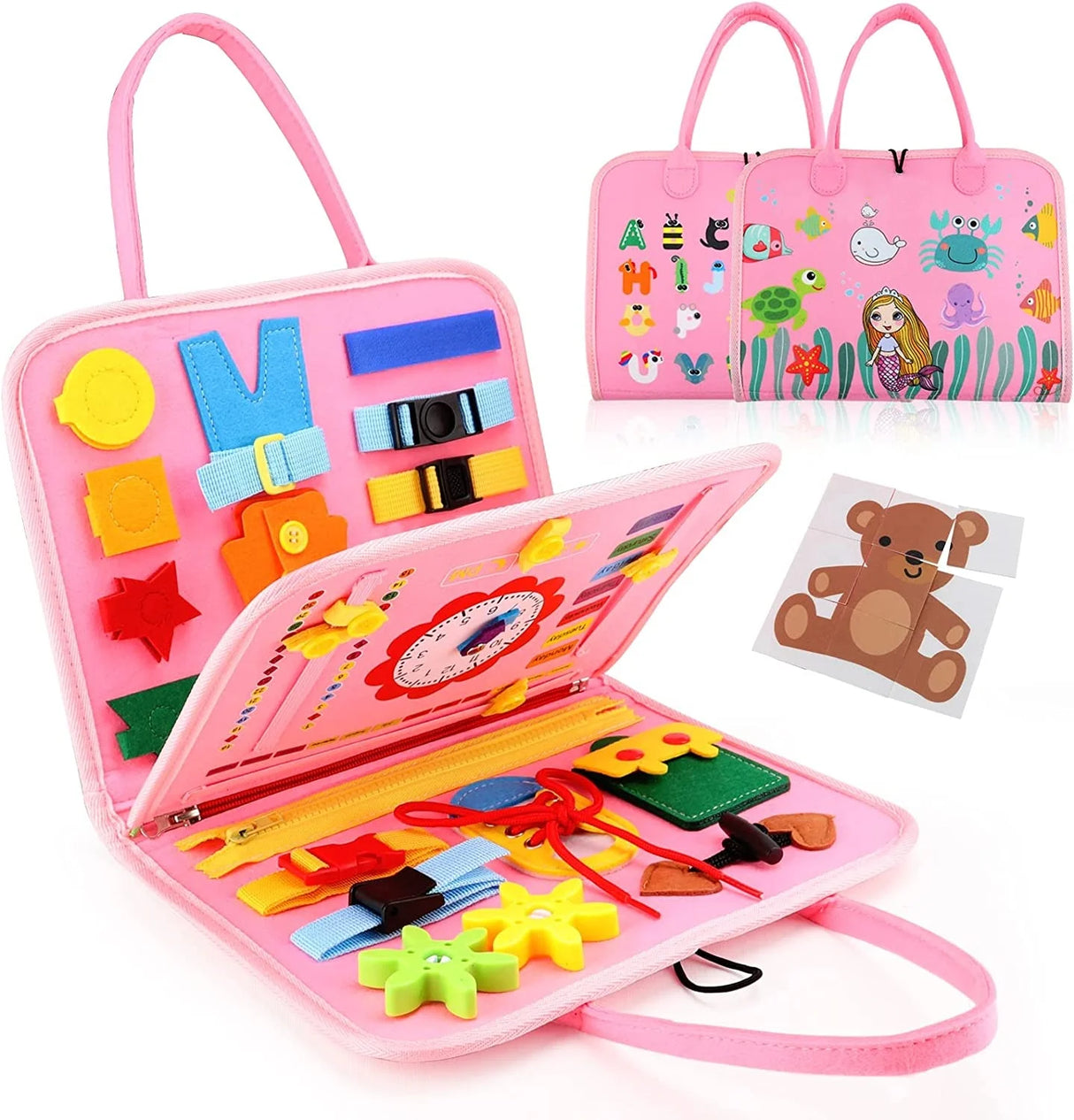 Montessori Toddler Busy Board For Educational Activity Motor Skills