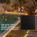 D16E Solar panel with 18650 battery storage, 12V output Charger Power Bank And USB Type C plug