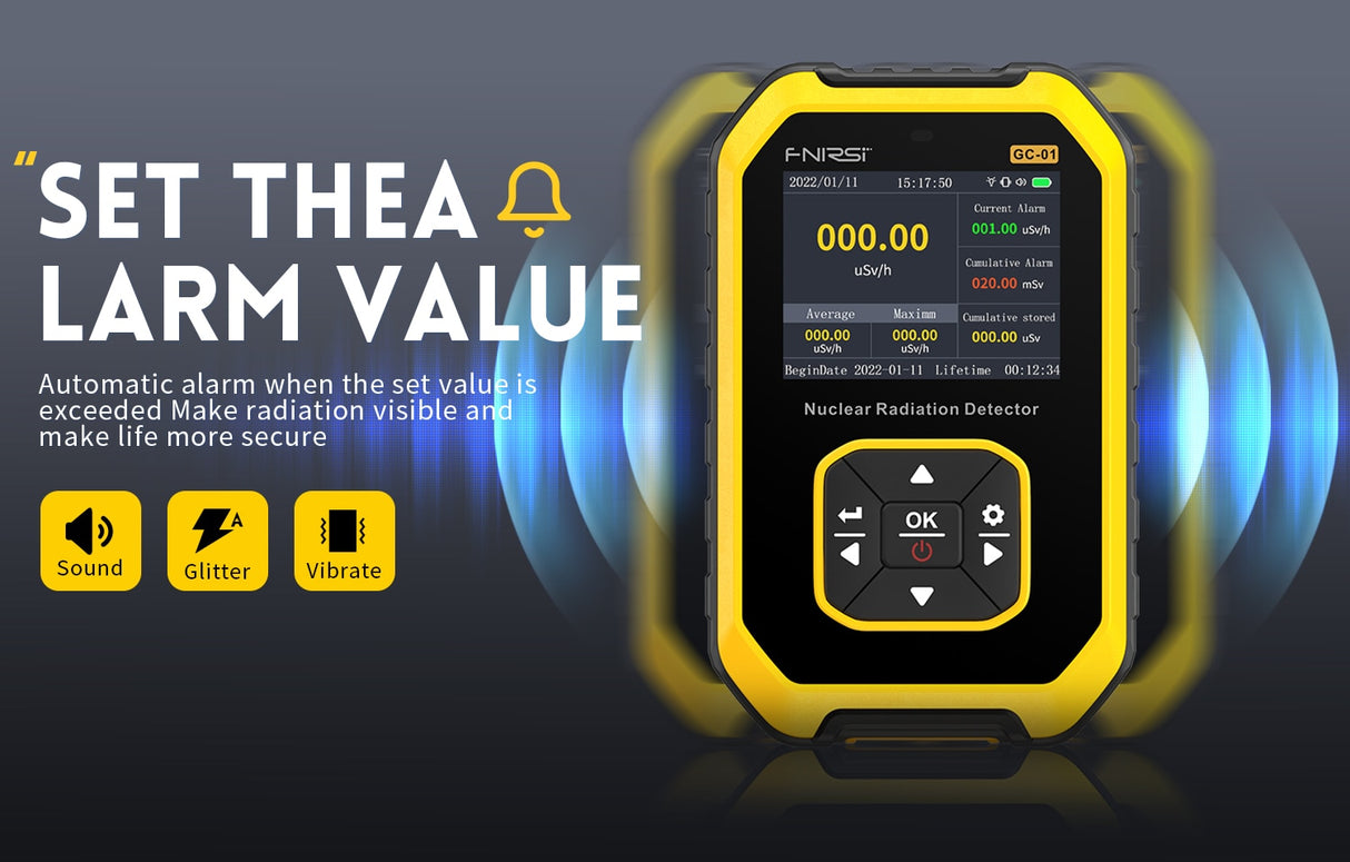 FNIRSI GC-01 Geiger Counter Nuclear Radioactivity Tester.