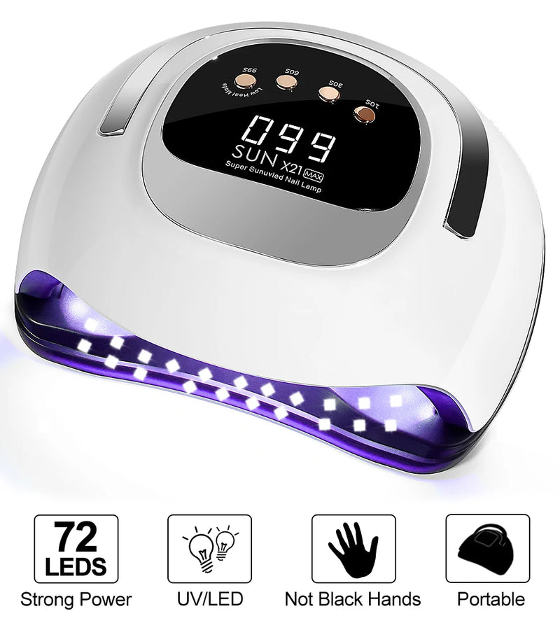 320W With 72 LED's UV Light Dryer for Gel Nail Polish with 4 Timer Setting ,LCD Auto Sensor Display Screen