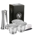 ICafilas   Stainless Steel, Reusable Coffee Filter With Tamper for Nespresso Machines.